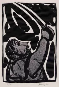 Aufruhr - Max HUNZIKER - Handsign. Handätzung des SCHWEIZER Künstlers1963 - Picture 1 of 1