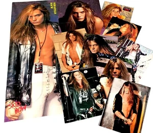 SKID ROW 1990s SEBASTIAN BACH Lot of Clippings Posters Music magazine - Imagen 1 de 5