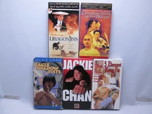 Kung Fu VHS Lot  of 5 -Jackie Chan, Dragon Inn, 5 Element Kung Fu - Picture 1 of 21