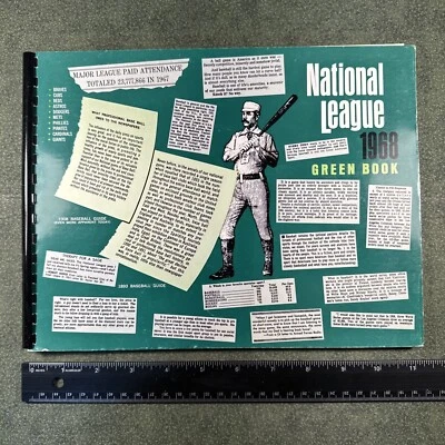 1968 Baseball Green Book National League NL Official Media Guide MLB Yearbook - Image 1 of 4