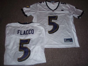 WOMEN'S REEBOK NFL BALTIMORE RAVENS JOE FLACCO JERSEY L - Picture 1 of 1
