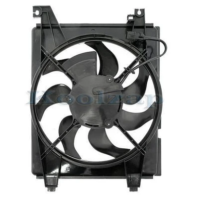 Para 01-06 Elantra 03-07 Tiburon AC condensador ventilador de refrigeración cubierta de hoja de motor Foto 1 de 4