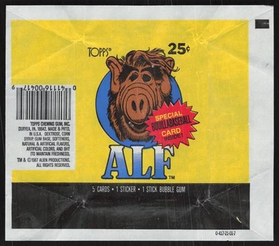 1987 Topps ALF Series 1 Opened Wax Pack Wrapper CC178 - Image 1 of 2