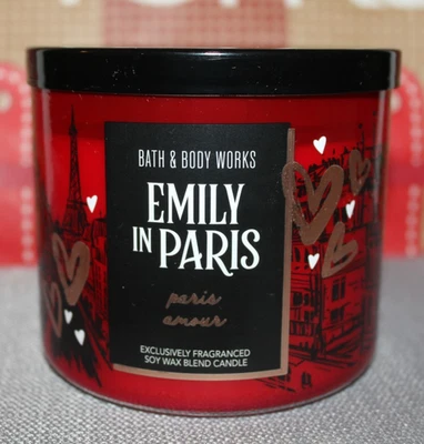 Vela perfumada Bath & Body Works Emily In Paris PARIS AMOUR 3 mechas 14,5 oz nueva Foto 1 de 2