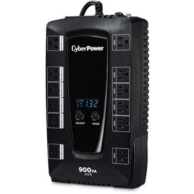 CyberPower Intelligent LCD AVRG900LCD 12 Outlet 900VA 480W Surge Protection and - Image 1 of 4