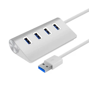 4-Port USB 3.0  Aluminum Hub 5Gbps High Speed Adapter Convertor For PC/Laptop H - Picture 1 of 10