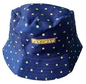 Pac-Man Pacman Video Game Bucket Hat Wide Brim Bandai Namco Polyester Black - Picture 1 of 5