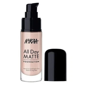 Nykaa All Day Matte Long Wear Liquid Foundation für normale bis Mischhaut - - Bild 1 von 4