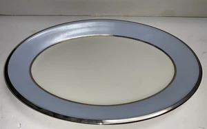 Piatto Lenox China Blue Frost 13 1/2 x 10 blu argento  - Foto 1 di 4