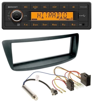 Continental 1DIN USB AUX MP3 Autoradio für Peugeot 107 Citroen C1 Phantomeinspei - Bild 1 von 4
