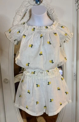 Top y Shorts Idillio Positano 100% Lino Limón 2 Piezas Hecho en Italia Talla XL (14) Foto 1 de 3