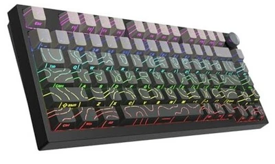  WK75 75% Wireless Gaming Mechanical Keyboard,BT5.0/2.4GHz/USB-C, Topographic - Image 1 of 4