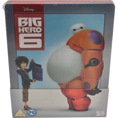 Big Hero 6 Steelbook Blu-Ray 3D + 2D Disney Zavvi Exclusive Lenticular 2017 Free - Image 1 of 4