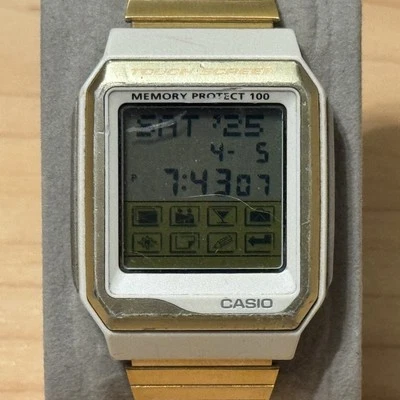 Casio VDB-200 Banco de Datos Dorado Pantalla Táctil Protección de Memoria 200 Reloj Digital FUNCIONA Foto 1 de 4