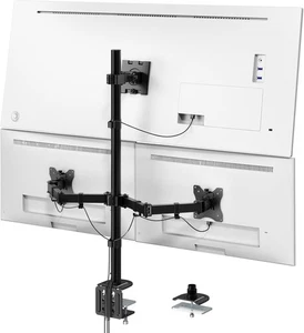 3-Monitor Halterung 49" + 2x32" VESA 80cm Stange Schwarz - Bild 1 von 9