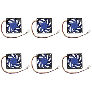 6X 12V DC 32 70 mm 4-Pin Computer Case CFM PWM CPU PC-Luefter Blau & Schwar4689 - Bild 1 von 3