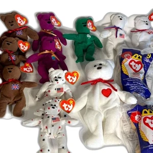 Vintage Teenie Beanies McDonalds TY Beanie Babies Stuffed Animals - Lot of 12  - Bild 1 von 2