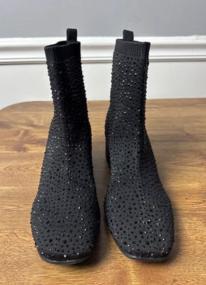 Botines de vestir Kenneth Cole Reaction para mujer Rida elásticos joya negros talla 9 Foto 1 de 4