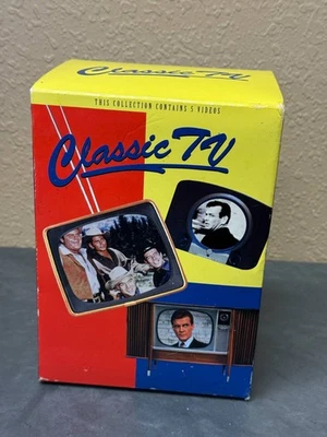 Classic TV 5 VHS Video Set Addams Family Car 54 The Saint Bonanza Fugitive - Image 1 of 4