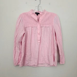 Blusa para mujer J Crew rosa manga larga medio abotonada talla XS - Imagen 1 de 7