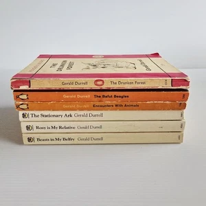 6 x Gerald Durrell Vintage 1990's Small Paperback Novels Humour Vintage Bundle - Picture 1 of 8