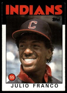 1986 Topps #391 Julio Franco - Picture 1 of 2