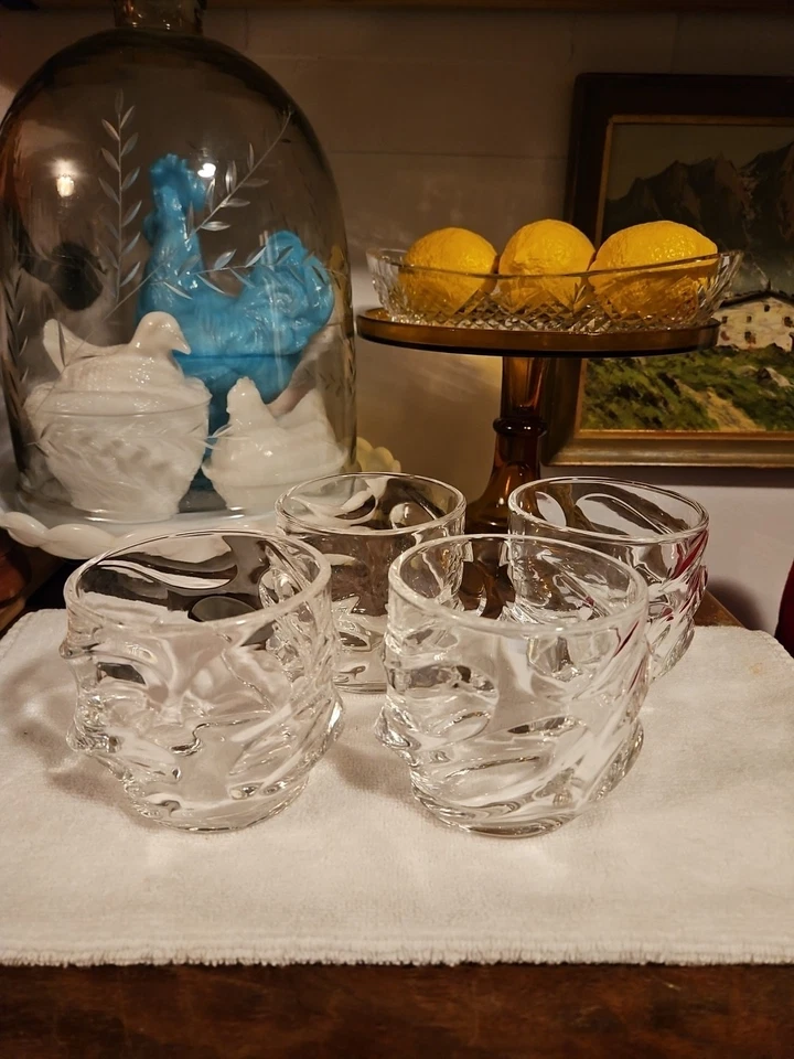 Tsuki Glass "Storm" Japanese Crystal Whiskey Glass Heavy Thick Bottom. Set Of 4 - Image 1 of 4