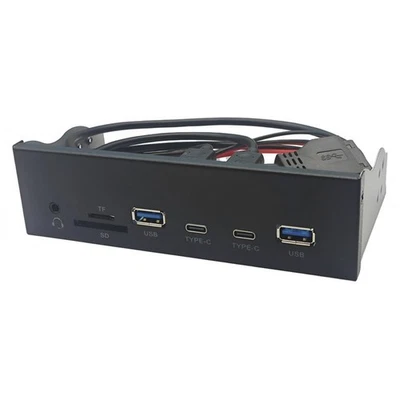 USB 3 2 Gen1 Front Panel USB A Audio Card Reader with Compact Dimensions - Image 1 of 4