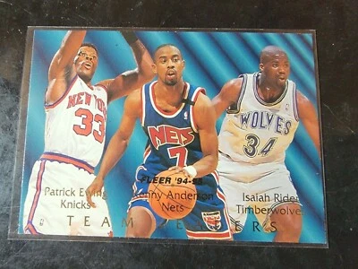 1994-95 Fleer Team Leaders No6 Исаия Райдер, Патрик Юинг, Кенни Андерсон  - Изображение 1 из 2