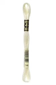 DMC Stranded Cotton Threads No. 746 Pearlescent - Cotton Threads for Embroidery - Picture 1 of 2
