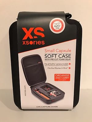 XSories Small Black Capxule Case w/Pre-Cut Foam Inlays Fits All GoPro Models NEW - Image 1 of 4