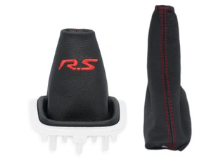 PARA RENAULT MEGANE 3 FUNDA PALANDA DE CAMBIO FRENO DE MANO BORDADO RS ROJO - Bild 1 von 4