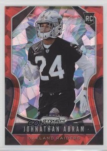 2019 Panini Prizm Rookies Red Ice Prizm Johnathan Abram #319 Rookie RC