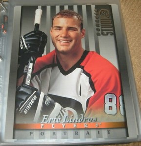 Eric Lindros 1997-98 Donruss Studio Portrait 8x10 Photo Philadelphia Flyers HOF