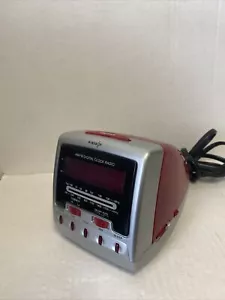 Windsor Vintage Clock Radio Alarm 2430 Red See-Through Works - Picture 1 of 6