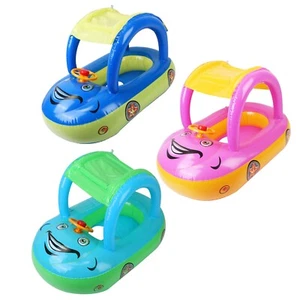 Baby Inflatable Pool Float Car Shaped Toddler Swimming Float Boat Pool WaterPlay - Picture 1 of 14