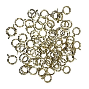 Set di 80 anelli porta tenda in plastica tono oro 1 e 3/8 pollici - Foto 1 di 11