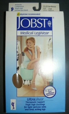 Legwear médico JOBST Sun bronze 15-20 mmHg coxa GRANDE 119383 ultratransparente - Imagem 1 de 3