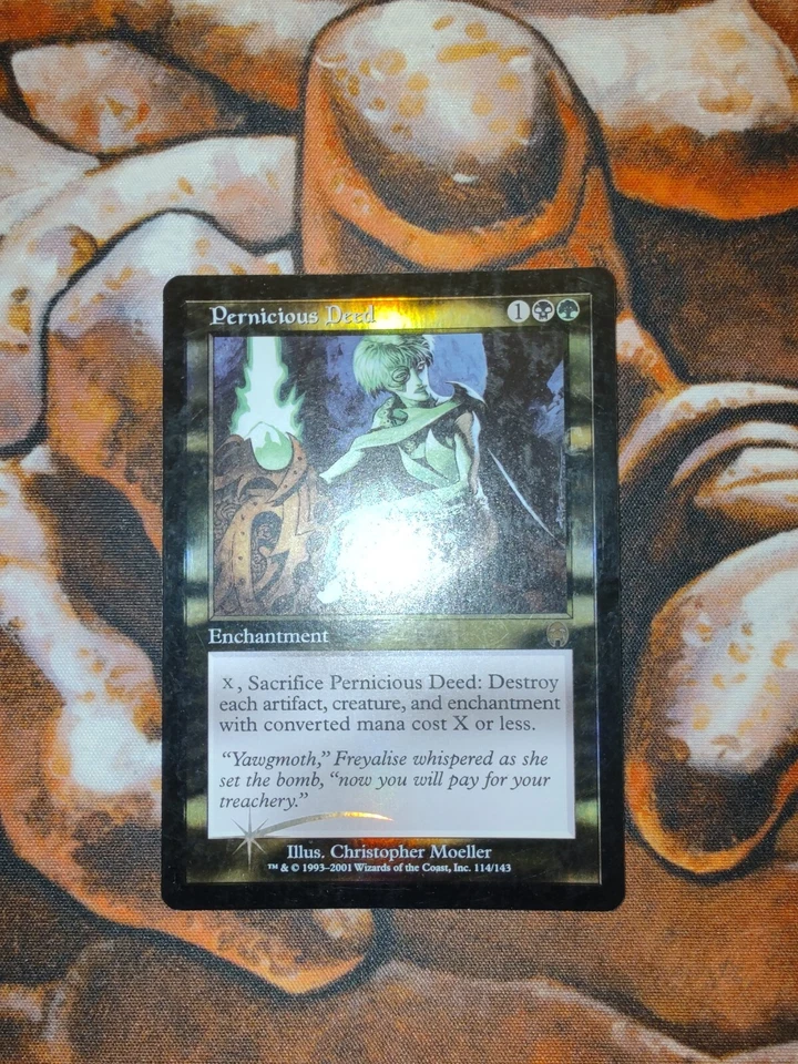 FOIL Pernicious Deed Apocalypse APC MTG Magic the Gathering 1st Edition - Image 1 of 2