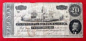 $20 1864 The Confederate States of America bill - Picture 1 of 2