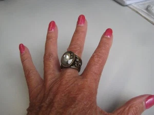 FANTASTISCHER VINTAGE DYRBERG KERN RING MIT STEIN GOLDFARRBEN GR. 4 NACHLASS - Bild 1 von 10
