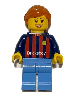 Lego (40485) Soccer Fan - FC Barcelona, Female, Medium Blue Legs minifigure - Image 1 of 3