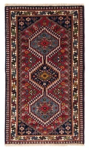 Yalameh Hand-Knotted 103x60 cm-Nomadic, Oriental, Rug, Carpet, Red - Picture 1 of 9