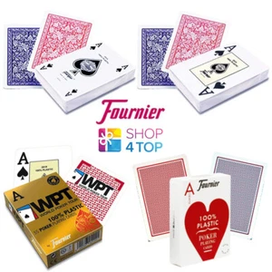 FOURNIER POKER 100% PLASTICA CARTE DA GIOCO CARTE TRUCCHI DI MAGIA CARTE MAGICHE USPCC - Foto 1 di 14