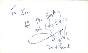 Daniel Roebuck Actor Signed 3" x 5" Index Card