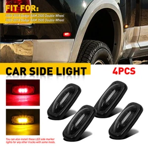 4x Smoked LED Fender Side Marker Lights For 03-18 Dodge RAM 2500 3500 Dually Bed - Bild 1 von 12
