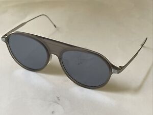 New Thom Browne sunglasses TB-809-B-GRY-SLV-57-AF  Gray/Silver 57-17-145 w/Box