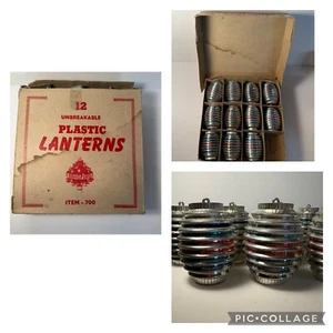 Vintage Bradford Plastic Lantern Christmas Ornaments 11 in Original Box - Picture 1 of 18