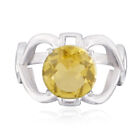 Citrine 92.5 Sterling Silver Ring Homespun Jewelry For Teacher's Day Gift Us