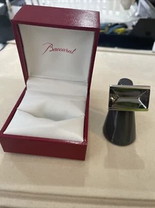 Baccarat Insomnight Med Ring Silver Mirrored Crystal Size New in Box Size K1/2 - Picture 1 of 5